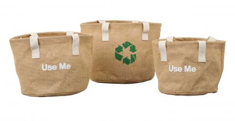 Jute garbage bags with handle