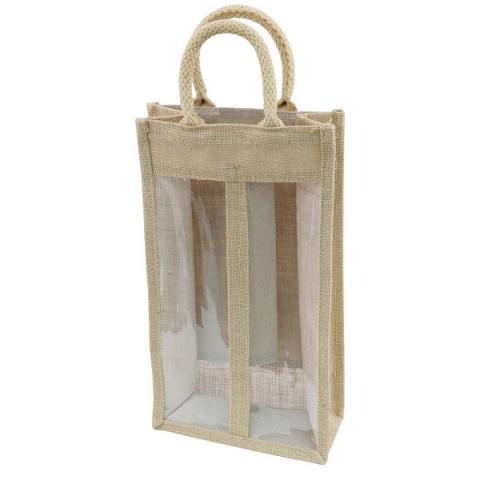Jute wine bags 2 bottle wine bags